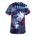 thumbnail image 5 of Dyegold Summer Tops for Women 2023, Womens Blouses and Tops Casual 4th of July Patriotic Uniform Soft Scrub Tops Work Tshirt Short Sleeve V Neck ​Tunics, 5 of 5