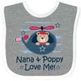thumbnail image 3 of Inktastic Nana and Poppy Love Me Boys Baby Bib, 3 of 4