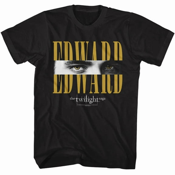 RARE Twilight Movie Saga T- Shirt EDWARD EYES Adult New Licensed Black Cotton