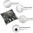 thumbnail image 6 of Decorative Pillow Cover  Pack Cases Wildlife Black Rhinoceros Throw Pillow Covers for Sofa double sided plush Pillow Case Cushion Case for Living Room Square Modern Cushion Cover for Home Deco, 6 of 7