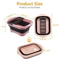 thumbnail image 3 of Storage Containers Dish Basin with Drain Plug for Space Saving Outdoor Multiuse Tub and Portable Dishpan for Vegetable Washing Camping RV storage, 3 of 5
