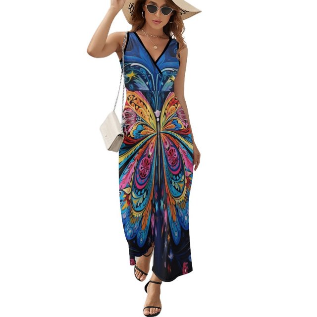 Watercolor Butterfly Vestido Sin Mangas Para Mujer, Traje De, Ropa De Cumpleaños, Verano