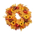 thumbnail image 2 of SHENGXINY Halloween Wreaths,Warm Harvest Sunflower Pumpkin Maple Wreath for Wall Entryway Fall Festive Hanging Ornament, 2 of 7