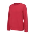 thumbnail image 7 of Endives Women's Long Sleeve Shirts Round Neck Womens Tops Solid Color Basic Tee T Shirts Streetwear Outerwear S-5XL Red, 7 of 7