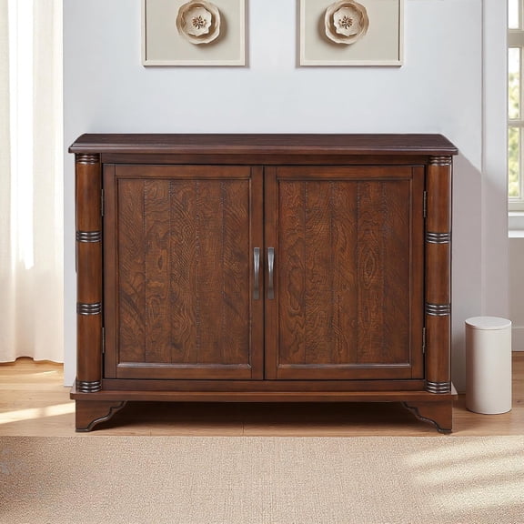 40" Vintage Sideboard Buffet Storage Cabinet, Accent Storage Cabinet with Solid Wood Frame