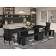 thumbnail image 3 of Luxe by East West Furniture 5-piece Dining Room Table Set a Rectangular Dining Table and a wooden Bench, 3 of 3