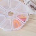 thumbnail image 3 of Luckyn 2 Pcs Round 8 Grids Desktop Storage Box,Plastic Jewelry Organizer Display Containers Case for Bead Cosmetic Earrings,White, 3 of 9
