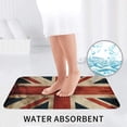 thumbnail image 5 of Union Jack Flag Vintage UK 3-Piece Bathroom Rug Set Non-Slip Flannel Bath Mat 24"x16" U-Shaped Contour Mat Toilet Lid Cover, 5 of 7