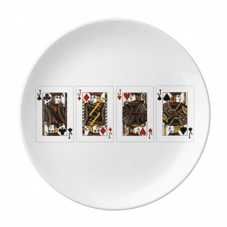 

heart spade club j pattern plate decorative porcelain salver tableware dinner dish