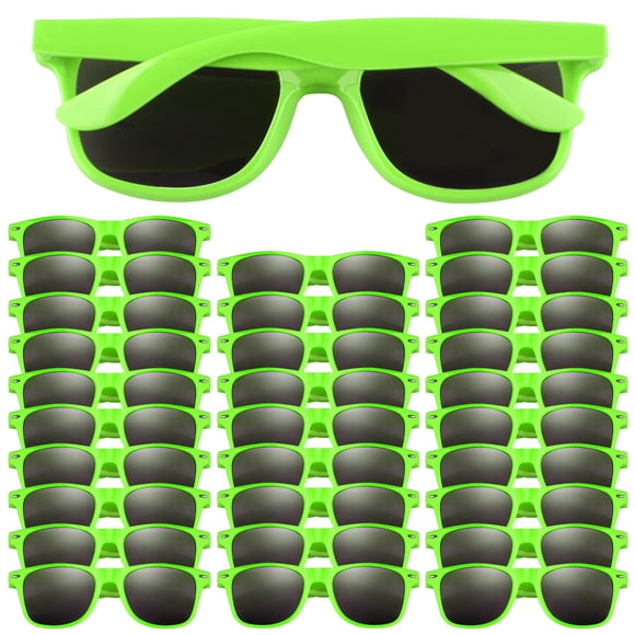 Gafas de sol de fiesta FEPITO Green para niños, adolescentes y adultos x30