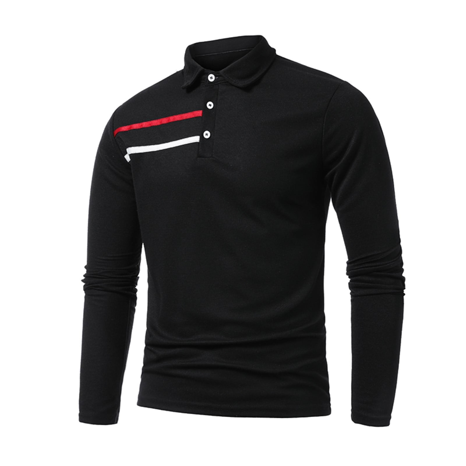Black polo t shirt full sleeve hotsell