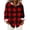Multicolor_11, variant on Women's Plaid Hooded Jacket Button Down Long Sleeve Casual Jacket with Pockets Loose Fit Fall Outerwear for Daily Weekend and Travel
