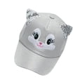 thumbnail image 3 of MKKAS Sparkling Sequins Kids Baseball Hat for Girls 1-4Y, Cartoon Embroidered Sun Protection Cap, Glittery Toddler Duckbill Hat, Youth Ball Caps, Gray, 3 of 4