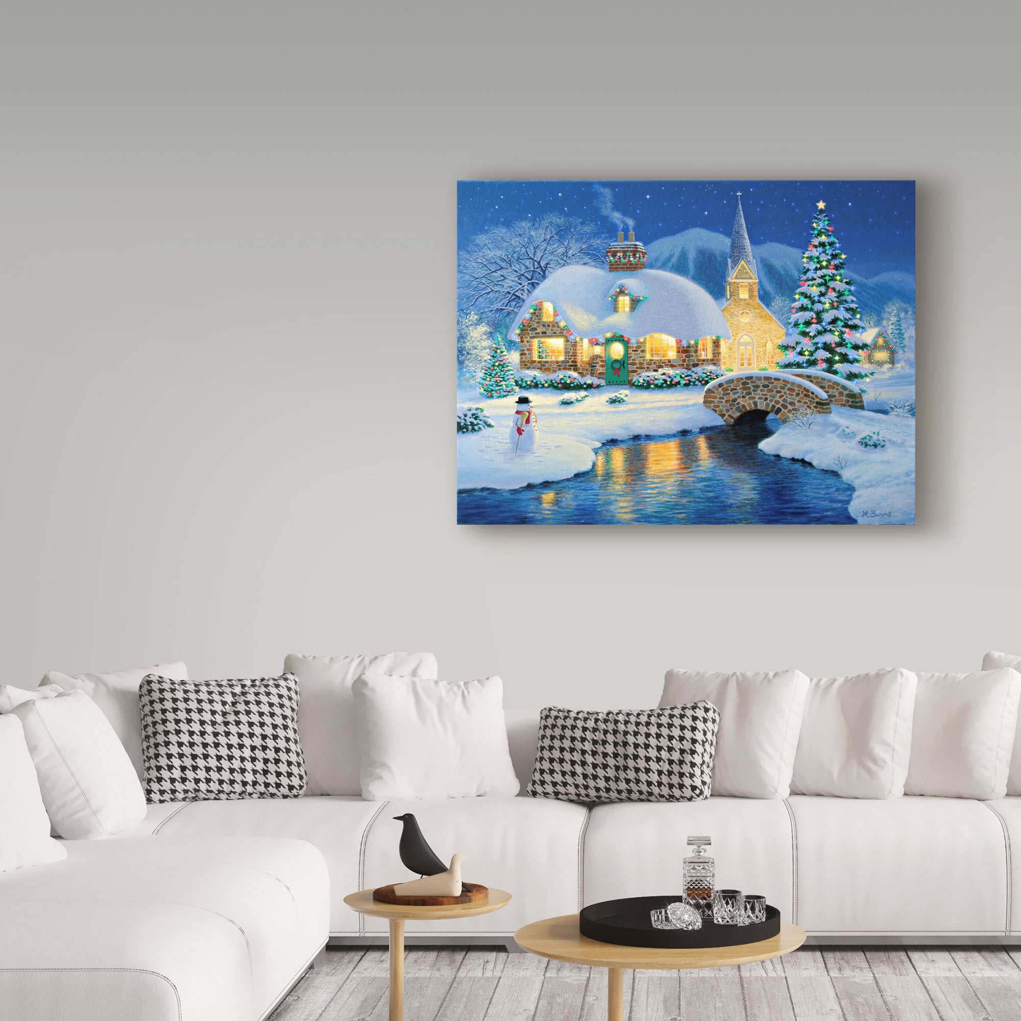 Trademark Fine Art 'Starlight Village' Canvas Art by Heather Burns