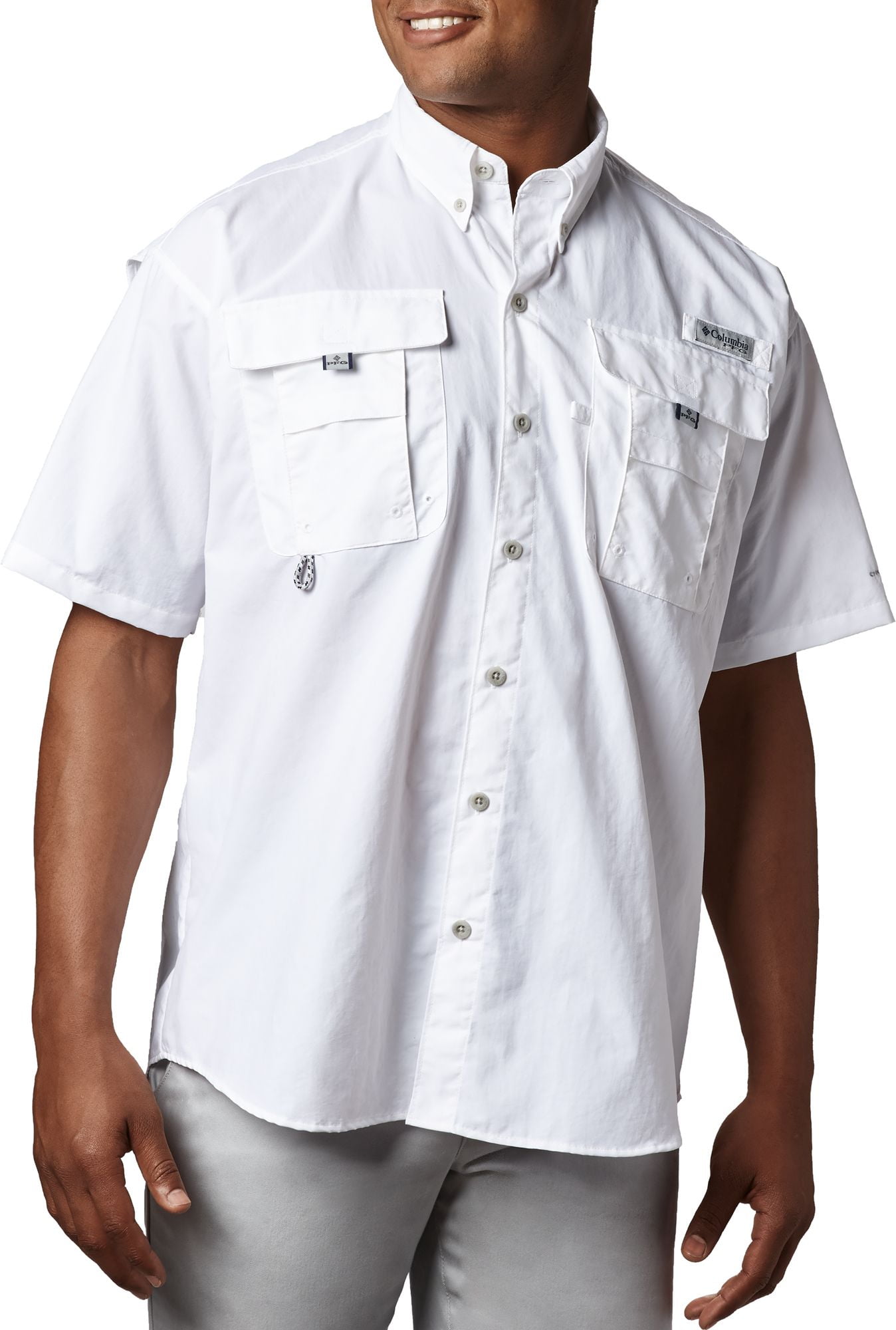 columbia button down fishing shirt