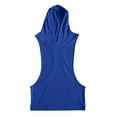 thumbnail image 3 of ZCFZJW Mens Workout Hooded Tank Tops Gym Running Cut off Muscle Tank Tops Bodybuilding Training Sleeveless Hoodies Shirts with Pockets Blue M, 3 of 4
