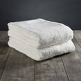thumbnail image 2 of Set of 2 Smoke Gray Rectangular Organic Cotton Hand Towels, 30", 2 of 5