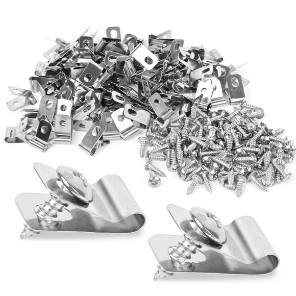 Abrazaderas de alambre para vallas Tottist, 220 unidades, acero inoxidable con tornillos