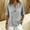 Gray, variant on MAFYTYTPR Women's Notched V-Neck Button Detail Roll Cuff Short Sleeve Blouses Spring Summer Solid Color Loose Casual Tops for Everyday Wear 1PC S-XXL