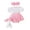 1-Pink491, variant on Tiijoy Baby Girls Checkered Skirt Short Sleeve Bodysuit Socks Headband Outfits, Sizes 9-12 Months
