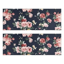 Kitchen Rugs Sets Of 2,Pioneer Flower Floral Print Pattern Anti Fatigue Kitchen Mat Rugs Non Slip Washable,Decorative Kitchen Floor Mats for Kitchen,Sink,Laundry,17"X47"