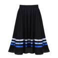 thumbnail image 2 of RUNQHUI Kids Girls Swing Skirts Full Circle Ballet Character Skirt Dance Dress for Balleria Stage Black&Blue 8, 2 of 7