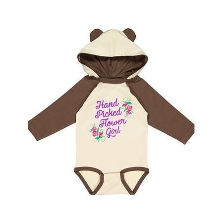 

Inktastic Handpicked Flower Girl For Wedding Gift Baby Girl Long Sleeve Bodysuit