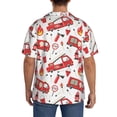 thumbnail image 3 of Fotbe Fire Truck Camisa Estampada de Manga Corta para Hombre, Casual de Verano, Estilo Playero, Sin Arrugas-X-Large, 3 of 5