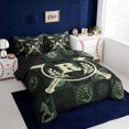 thumbnail image 2 of Erosebridal Kids Initial Personalized Gifts 7pcs Bedding Comforter Set,Beige Alphabet R Queen Bedding Sets For Baseball Gamer,Reversible black, 2 of 7