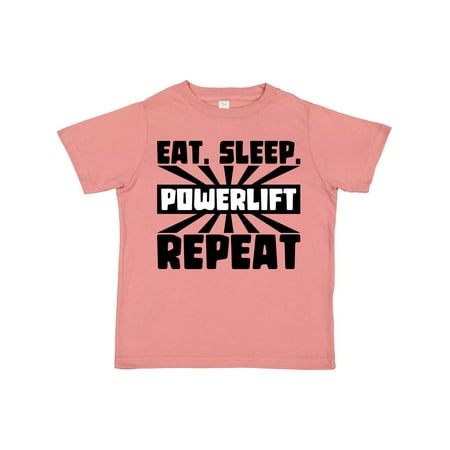 

Inktastic Eat Sleep Power Lift Repeat Gift Toddler Boy or Toddler Girl T-Shirt