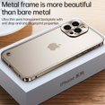 thumbnail image 6 of for iPhone 15 Pro Max Case Magnetic Phone Case Compatible with Mag-Safe, Aluminum Alloy Bumper Frame Hard PC Translucent Back Slim Shockproof Protective Case Cover for Men Women, Blue, 6 of 6