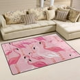 thumbnail image 2 of Coolnut Lightweight Soft Area Rugs 60 x 39 inch (5'x 3'3"), Flamingo On Pink Floor Mat for Kids Playing Room Hardwood Floor Living Room Nursery Rugs, 2 of 6