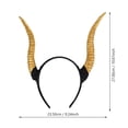 thumbnail image 2 of BESTONZON Halloween Spoof Headbands Unique Sheep Horn Headpiece Costume Party Props, 2 of 5