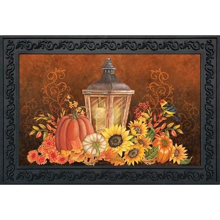 - Fall Lantern Primitive Doormat Pumpkins Sunflowers Indoor Outdoor 18