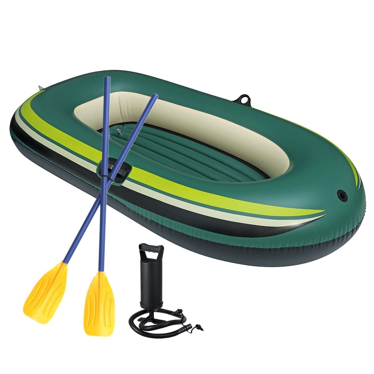 Pump 2 Oars Kayak River Rafting Beach Pathfinder 4 Person Inflatable Raft Boat 