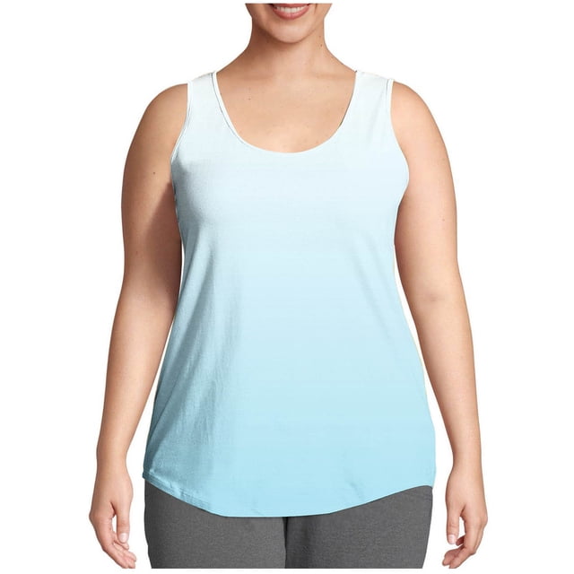 CHGBMOK Womens Tank Tops Mode Été Décontracté Imprimé Ample Grande Taille Col Rond Camisoles Tailles L-5TG