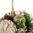 thumbnail image 3 of Northlight 5.5" Glittered Pine Needle and Pinecone Hanging Christmas Ball Ornament, 3 of 4