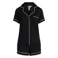 thumbnail image 7 of Joyspun Women's Dreamy Soft Collection Notch Collar Top and Shorts Pajama Set, 2-Piece, Sizes XS-3X, 7 of 7