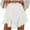 White, variant on fheaev Flowy Shorts for Women Boho Ruffled Tiered Skorts High Waist Mini Skirts Tennis Golf Comfy Shorts Solid Color Summer Pleated Athletic Skirt
