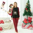 thumbnail image 2 of Odeerbi Christmas Pajamas for Family Holiday Plaid Long Sleeve Family Christmas Pajamas Matching Sets Mom Merry Christmas Print Parent-child Suit Two-Piece Sleepwear Xmas PJs Set Red, 2 of 8