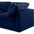 thumbnail image 6 of Meridian Furniture Indulge 129" Velvet L-Shaped Modular Sectional in Navy, 6 of 9