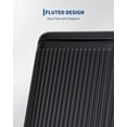thumbnail image 3 of Compact Fluted Step Trash Can – 5L Black Stainless Steel, Soft-Close Lid, Removable Inner Bucket, Odor Control, Anti-Slip Base for Bathroom, Kitchen, Office – 21.0×18.8×27.9cm– 5L, 3 of 8