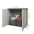 thumbnail image 6 of SEWOART Garage Cabinet Grey Plastic Outdoor Utility Storage Cabinet for Patio Or Garage, 6 of 8