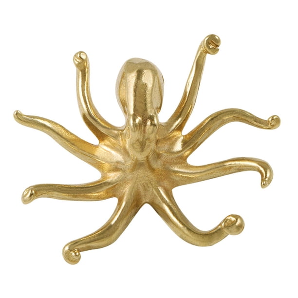 Pomo y manija para gabinete, pomo para puerta de armario, tirador de latón, tirador decorativo Pulpo 48x38cm