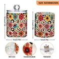 thumbnail image 5 of Yayeee 4 Pack Qtip Holder Dispenser for Bathroom with Lid Cotton Swab Canister, Colorful Flowers, 5 of 6