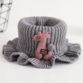 thumbnail image 3 of Kids Knitted Scarf Windproof Cartoon Warm Winter Circle Scarf Winter Neck Gaiter, 3 of 10