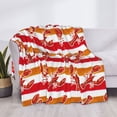 thumbnail image 3 of Yiaed Red Lobster Print Blanket Throw Blanket Soft Cozy Flannel Blanket for Home Bed Sofa Couch Chair-60"x50", 3 of 6