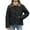 Black, variant on Kukoosong Women's Quilted Winter Coat, Girls Fashion Casual Warm Down Jackets, Oversized Solid Color Zipper Parkas Coats with Pockets