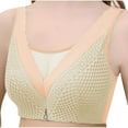 thumbnail image 2 of Amidoa Bras for Older Women Heavy Breast Full Coverage Lace Beige Push-up Brasiers Brasieres for Womens 34, 2 of 5