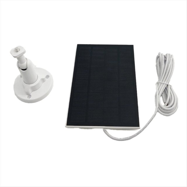 Cargador Solar de 3 W y 6 V con Montaje en Pared Ajustable de 360°, Celdas Solares, Micro-USB + Panel Solar para Cámara Tipo C.